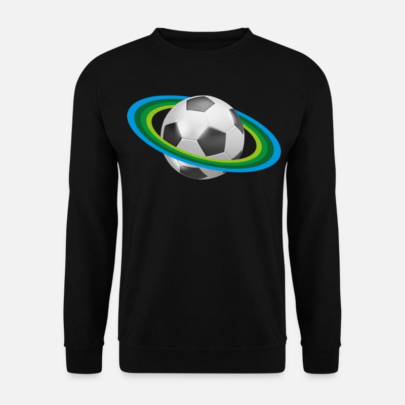Fußball Ringe, Soccer, - Unisex Pullover - Schwarz