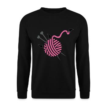 Knit - Unisex Sweatshirt - black - Front - Alina (178cm) & Michal (187cm)
