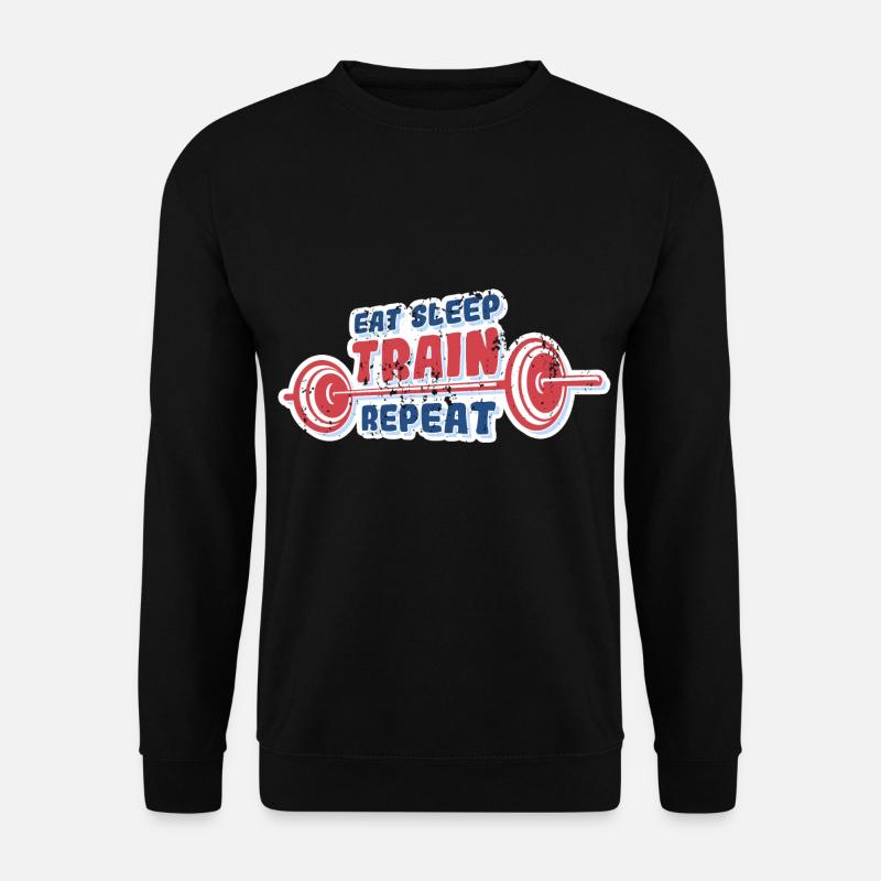 Manger dormir train répéter - Sweat-shirt Unisexe - noir