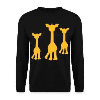 giraffe - Unisex Sweatshirt - black - Front - Alina (178cm) & Michal (187cm)