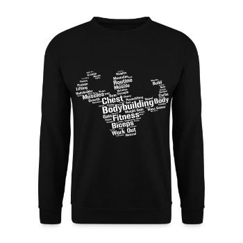 Bodybuilder - Sweat-shirt Unisexe - noir - Devant - Alina (178cm) & Michal (187cm)