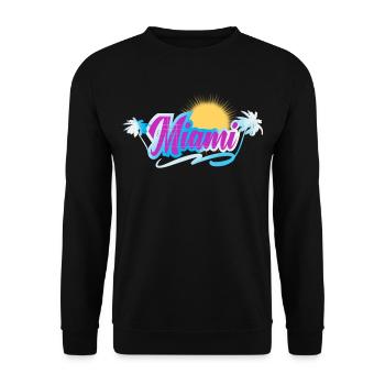 Miami - Unisex Pullover - Schwarz - Vorne - Alina (178cm) & Michal (187cm)
