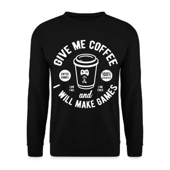 Games developer - Unisex Sweatshirt - black - Front - Alina (178cm) & Michal (187cm)