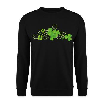 Trèfle chanceux trèfle Saint Patrick St-Sylvestre - Sweat-shirt Unisexe - noir - Devant - Alina (178cm) & Michal (187cm)
