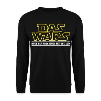 Abschluss Das wars Möge der Abschluss mit uns sein - Unisex Pullover - Schwarz - Vorne - Alina (178cm) & Michal (187cm)