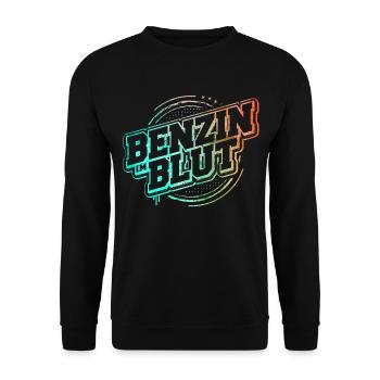 Benzin im Blut - Schrauber Bastler - Unisex Pullover - Schwarz - Vorne - Alina (178cm) & Michal (187cm)