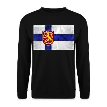Drapeau de la Finlande Lion - Sweat-shirt Unisexe - noir - Devant - Alina (178cm) & Michal (187cm)