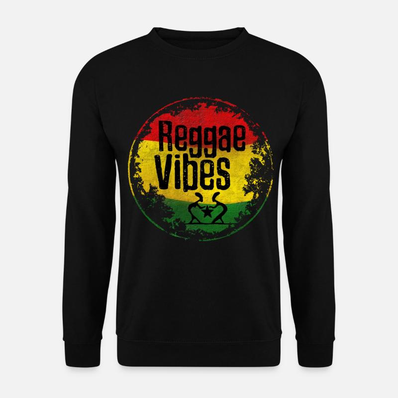 Reggae Vibes Peace Love - Unisex Sweatshirt - black