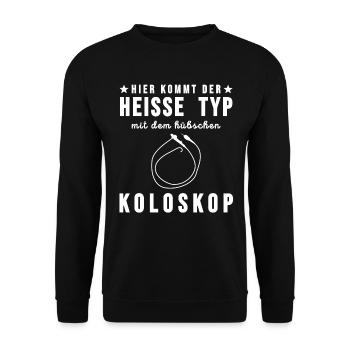 Médecin chaud type Koloskop drôles de connes cadeaux - Sweat-shirt Unisexe - noir - Devant - Alina (178cm) & Michal (187cm)