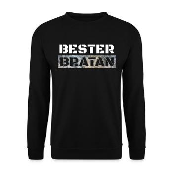 Best Bratan brother buddy Digga - Unisex Sweatshirt - black - Front - Alina (178cm) & Michal (187cm)