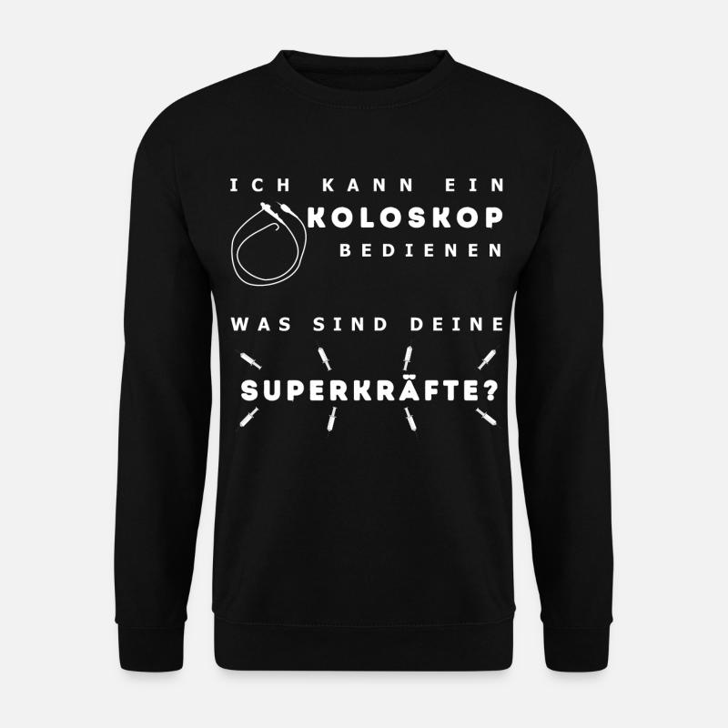 Ärzte Koloskop Superkraefte Endoskopie Geschenk - Unisex Pullover - Schwarz