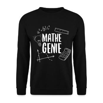 Math genius mathematics genius arithmetic math - Unisex Sweatshirt - black - Front - Alina (178cm) & Michal (187cm)
