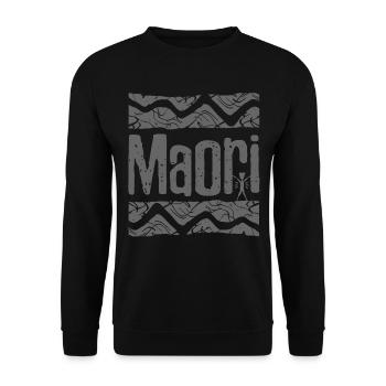 T-shirt à imprimé tribal Maozi - Sweat-shirt Unisexe - noir - Devant - Alina (178cm) & Michal (187cm)