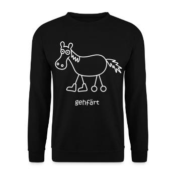 gehfärt, aller, conduire, péter, cheval - Sweat-shirt Unisexe - noir - Devant - Alina (178cm) & Michal (187cm)