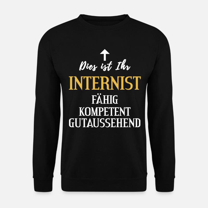 Aerzte Internist Innere Medizin lustig Geschenk - Unisex Pullover - Schwarz