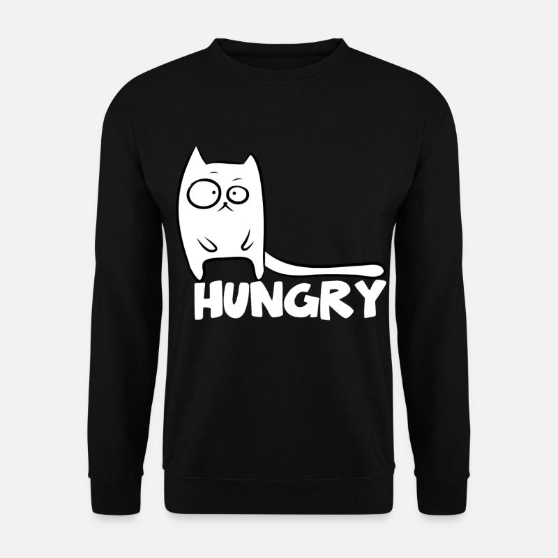 Lustige Katze hungrige Katzen - Unisex Pullover - Schwarz
