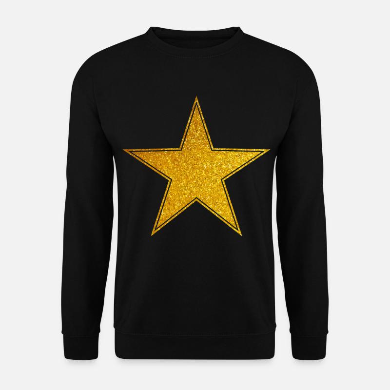Star Gold Graphic Star - Unisex Pullover - Schwarz