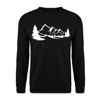 Mountains - Mountains - Unisex Sweatshirt - black - Front - Alina (178cm) & Michal (187cm)