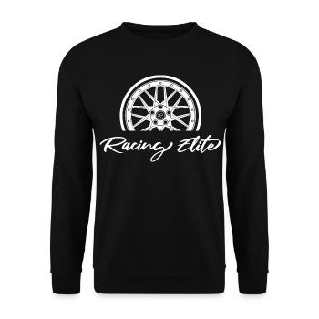Rim Wheel Car Tuner Tuning Racing Logo Garage - Unisex Sweatshirt - black - Front - Alina (178cm) & Michal (187cm)