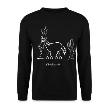 festin soif, soif soif, cheval a soif - Sweat-shirt Unisexe - noir - Devant - Alina (178cm) & Michal (187cm)