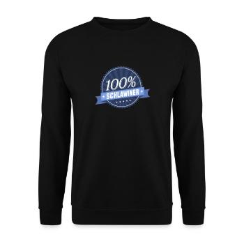100 % Schlawiner - Unisex Pullover - Schwarz - Vorne - Alina (178cm) & Michal (187cm)