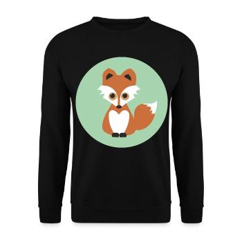 fuchs - Unisex Pullover - Schwarz - Vorne - Alina (178cm) & Michal (187cm)