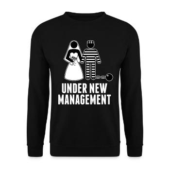 Wedding Bachelor Party JGA wedding shower - Unisex Sweatshirt - black - Front - Alina (178cm) & Michal (187cm)