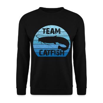 Equipe Catfish | Waller | Wels | Vintage - Sweat-shirt Unisexe - noir - Devant - Alina (178cm) & Michal (187cm)