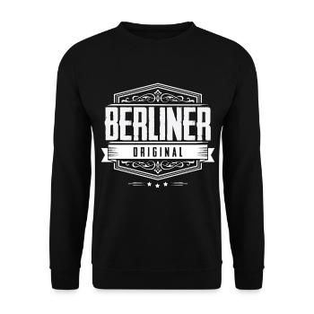 Berliner Original - Berlin - Unisex Sweatshirt - black - Front - Alina (178cm) & Michal (187cm)