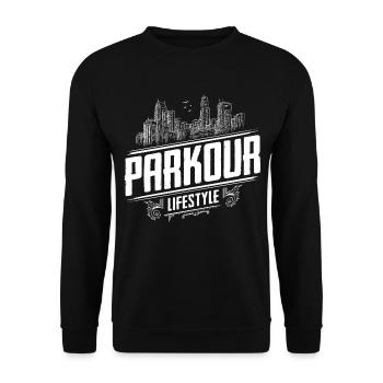 Parkour - Parcour - Freerunning - Unisex Pullover - Schwarz - Vorne - Alina (178cm) & Michal (187cm)
