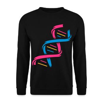 The structure of a DNA molecule - Unisex Sweatshirt - black - Front - Alina (178cm) & Michal (187cm)