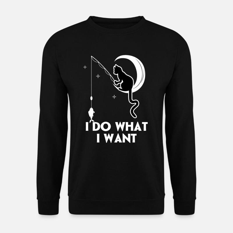 Ich mache was ich will Lustige Katze - Unisex Pullover - Schwarz