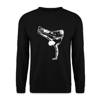 Breakdancer - Unisex Pullover - Schwarz - Vorne - Alina (178cm) & Michal (187cm)