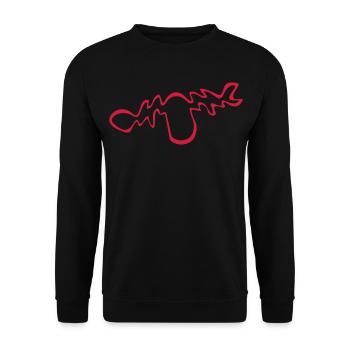 elch - Unisex Pullover - Schwarz - Vorne - Alina (178cm) & Michal (187cm)