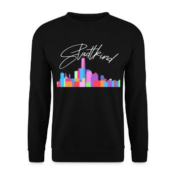 Stadtkind - Unisex Pullover - Schwarz - Vorne - Alina (178cm) & Michal (187cm)