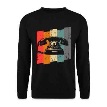 phone - Unisex Sweatshirt - black - Front - Alina (178cm) & Michal (187cm)