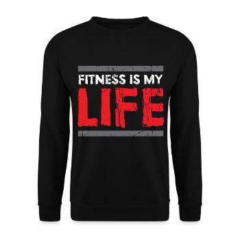 Fitness saying - Unisex Sweatshirt - black - Front - Alina (178cm) & Michal (187cm)