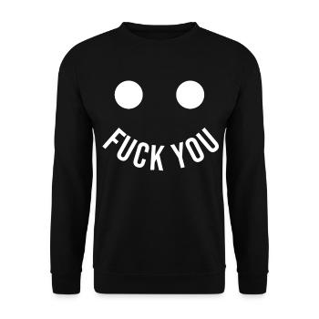 Va te faire sourire - Sweat-shirt Unisexe - noir - Devant - Alina (178cm) & Michal (187cm)