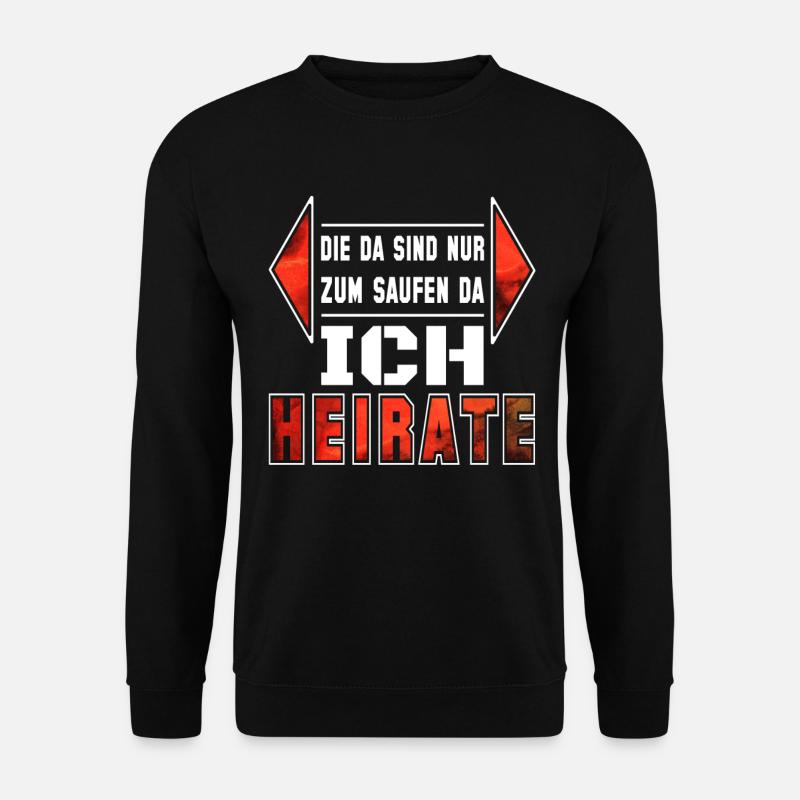 JGA Saufen Seite Mitte - Unisex Pullover - Schwarz