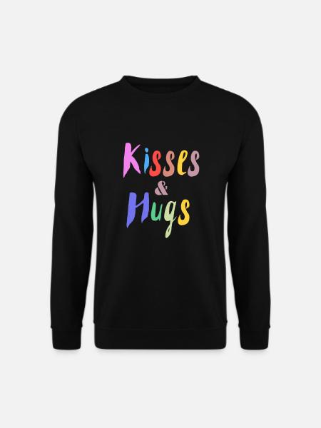 Design Kisses and Hug Colors - Unisex Sweatshirt - black