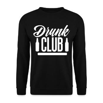 Drunk Club - Unisex Pullover - Schwarz - Vorne - Alina (178cm) & Michal (187cm)