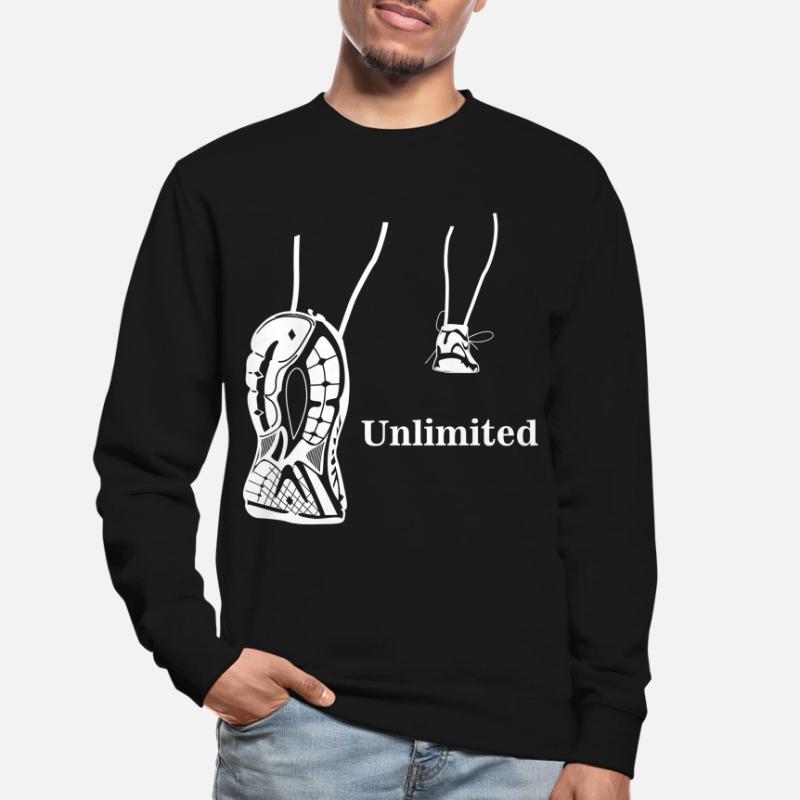 Illimité - conception en cours d'exécution Sweat-shirt Unisexe