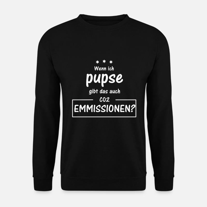 Klima und Emmissionen - Unisex Pullover - Schwarz