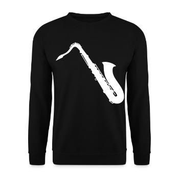 Saxophoniste Saxophone - Design - Sweat-shirt Unisexe - noir - Devant - Alina (178cm) & Michal (187cm)