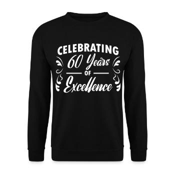60ème anniversaire - design - Sweat-shirt Unisexe - noir - Devant - Alina (178cm) & Michal (187cm)