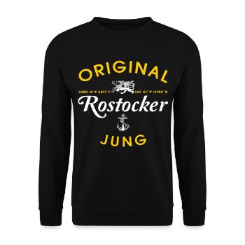 Original Rostocker Jung - Sweat-shirt Unisexe - noir - Devant - Alina (178cm) & Michal (187cm)