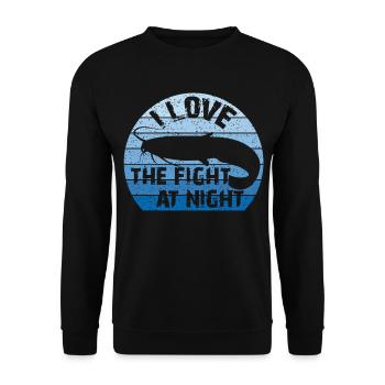 Pêche au poisson-chat | Waller | Combat - Sweat-shirt Unisexe - noir - Devant - Alina (178cm) & Michal (187cm)