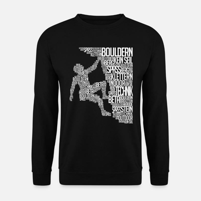Alpiniste Boulder Escalader Paroi rocheuse - Sweat-shirt Unisexe - noir