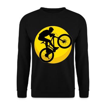 Mountain bike | Mountain biking - Unisex Sweatshirt - black - Front - Alina (178cm) & Michal (187cm)