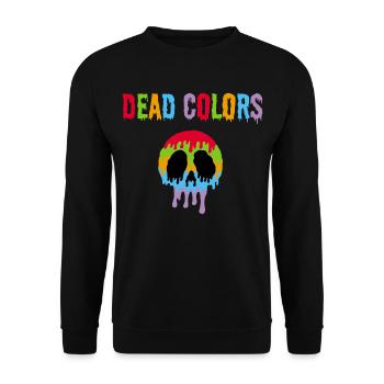 Colored skull manga - Unisex Sweatshirt - black - Front - Alina (178cm) & Michal (187cm)